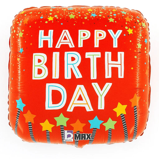 Happy Birthday Candles Confetti Mylar 18in | 1ct - Zurchers
