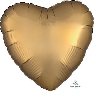 Gold Satin Luxe Heart Balloon 18" | 1ct - Zurchers