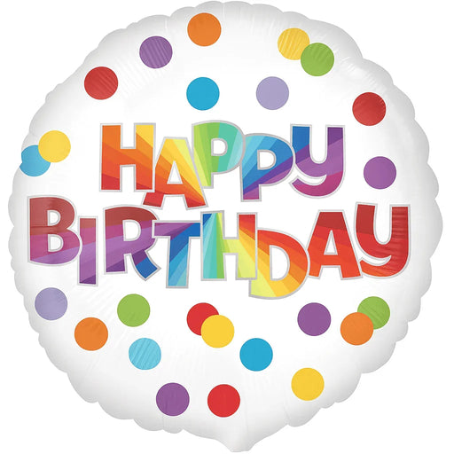 Happy Birthday Dots Of Color 18in | 1ct - Zurchers