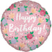 Happy Birthday Peony Mylar Balloon 18" | 1ct - Zurchers