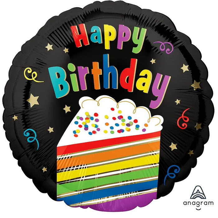 Happy Birthday Rainbow Cake Mylar 18in | 1ct - Zurchers