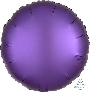 Purple Satin Luxe Round Mylar Balloon 18" | 1ct - Zurchers
