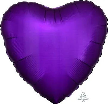 Royale Purple Satin Luxe Heart Balloon 18" | 1ct - Zurchers
