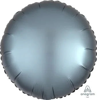 Steel Blue Round Satin Luxe Balloon 18" | 1ct - Zurchers