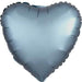 Steel Blue Satin Luxe Heart Balloon 18" | 1ct - Zurchers