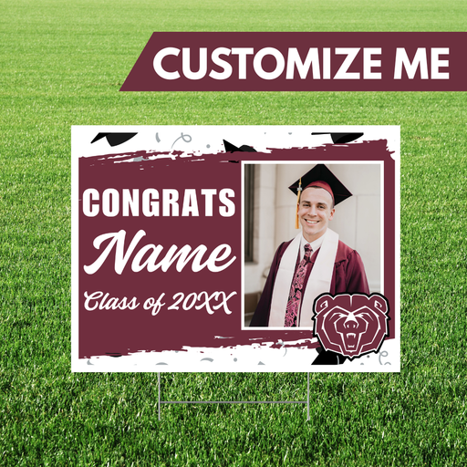 Missouri State Custom Grad Image & Name Yard Sign 24"x18" | 1ct