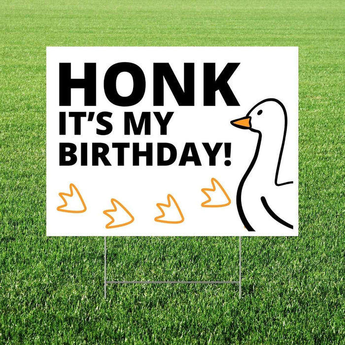 Honk It's My Birthday Yard Sign 24" x 18" | 1 ct