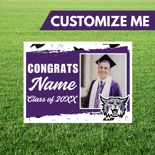WSU Custom Grad Image & Name Yard Sign 24"x18" | 1ct