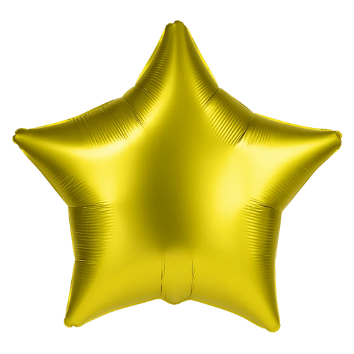 Lemon Satin Luxe Star Mylar Balloon 19" | 1ct - Zurchers