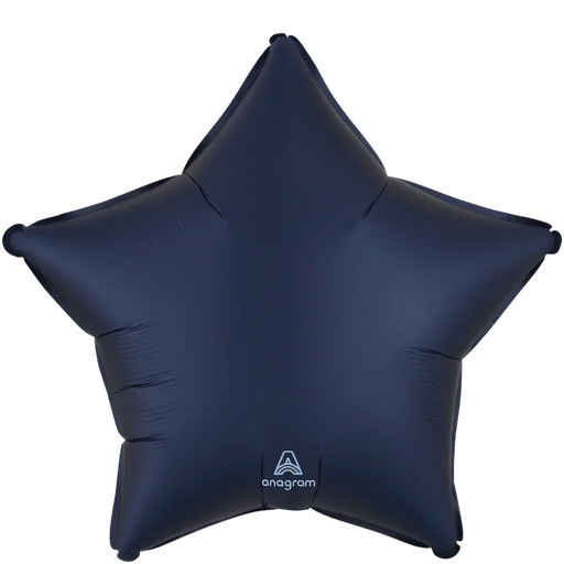 True Navy Satin Star Mylar Balloon 19" | 1ct - Zurchers