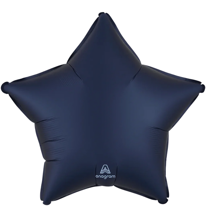 True Navy Satin Star Mylar Balloon 19" | 1ct - Zurchers