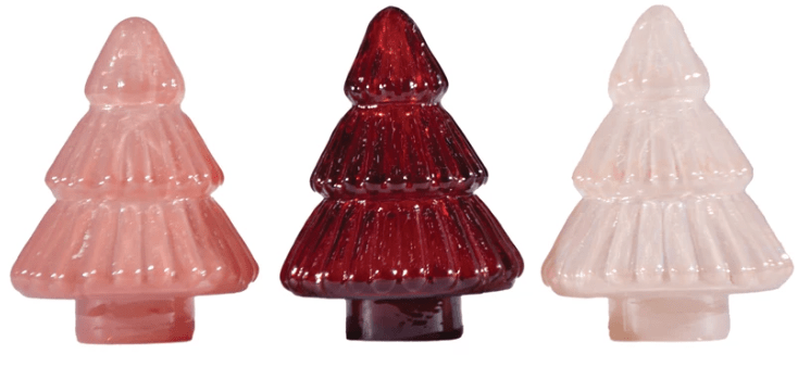 2 - 1/4" Round x 3 - 1/4"H Embossed Mercury Glass Tree, 3 Colors | 1ct - Zurchers