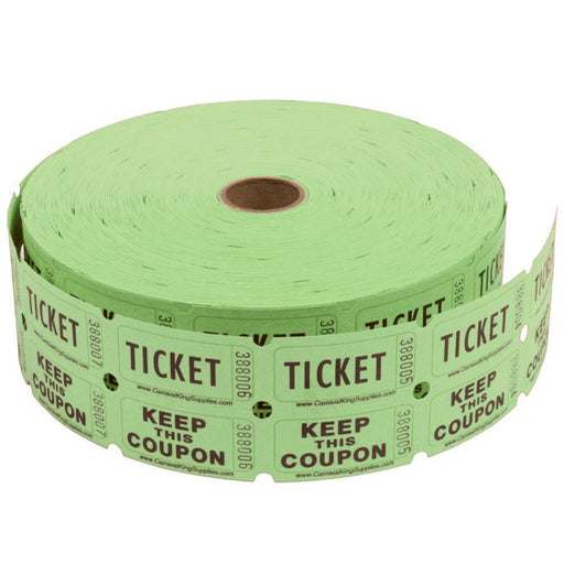 Green Double Ticket Roll | 2000ct - Zurchers