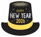 2026 Cheers For The New Year Printed Top Hat - Zurchers