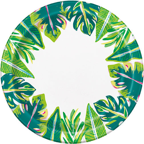 Tropical Leaves Plates 7" | 8 ct