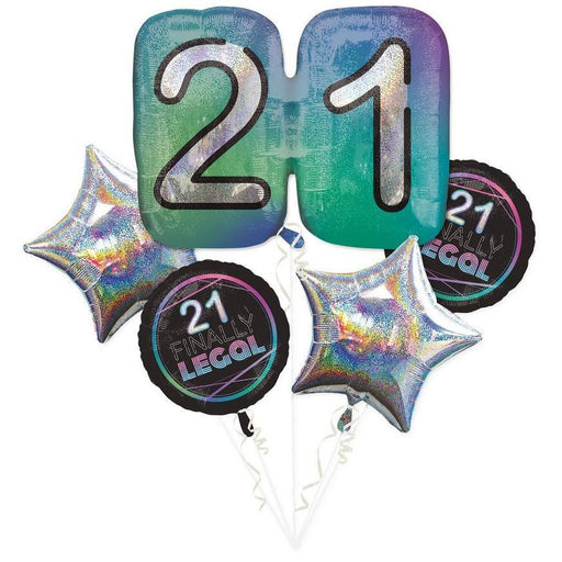 21st Birthday Balloon Bouquet | 5 pcs - Zurchers