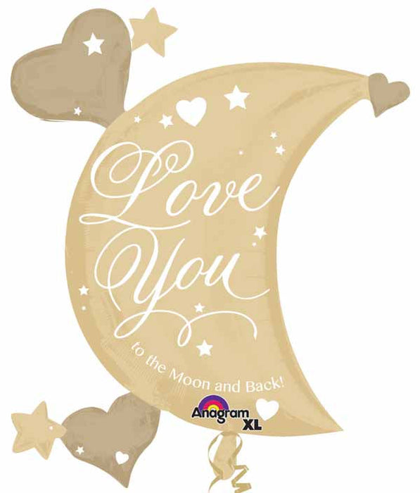 Love You To The Moon & Back Supershape Balloon 32" | 1ct