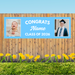 Grad in Color Congrats Custom Banner Name and 2 Photos 2'x6' | 1ct