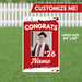 Grad In Color Congrats Custom Image & Name Yard Sign 24"x36" | 1ct