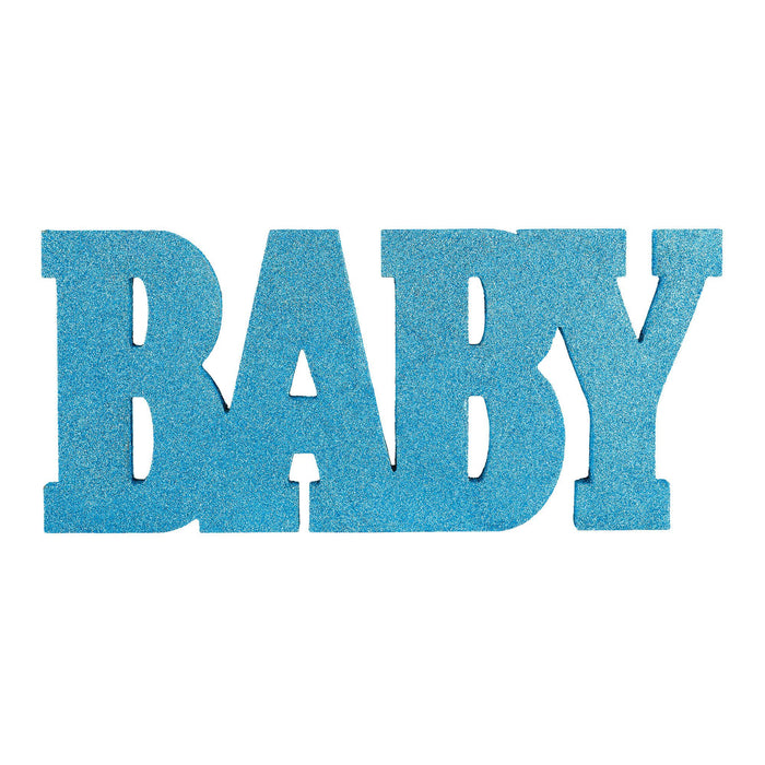 Oh Baby Boy Glitter Blue Baby Sign 8"x18" | 1ct