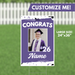 Grad In Color Congrats Custom Image & Name Yard Sign 24"x36" | 1ct