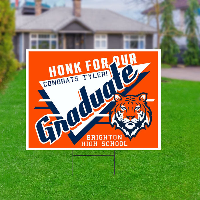 Graduation Honk For Our Grad Custom Yard Sign 24" x 18" | 1 ct