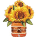 26" SUNFLOWER MASON JAR SHAPE Balloon | 1ct - Zurchers