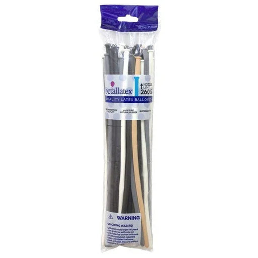 260 Sempertex Latex Balloon Pack, Neutral Assortment | 50 ct - Zurchers