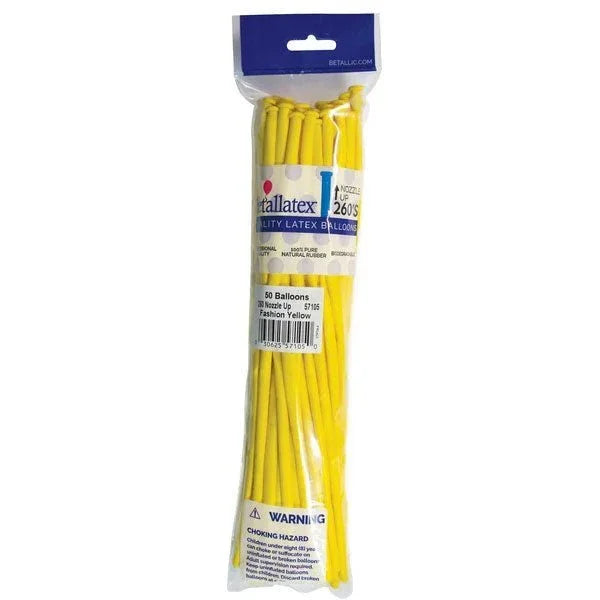 260 Sempertex Latex Balloon Pack, Yellow | 50 ct - Zurchers