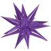26in Purple Starburst Magic Star Air Filled Balloon | 1ct - Party Supplies