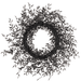 30" Glittered Eucalyptus Wreath Black | 1ct - Zurchers