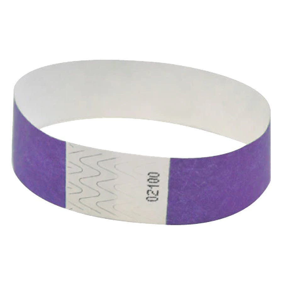 Purple Tyvek Wristband 100ct Zurchers