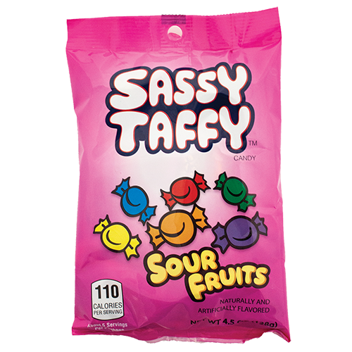 Sassy Sour Fruits Salt Water Taffy 4.5oz | 1 ct