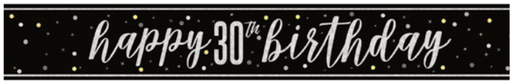 30th Birthday Banner 9ft | 1ct