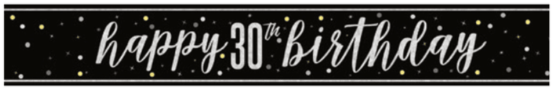 1ct - 30th Birthday Banner 9ft