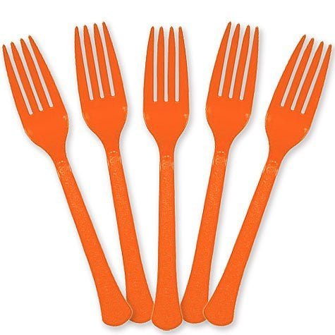 Orange Peel Plastic Forks | 20ct - Zurchers