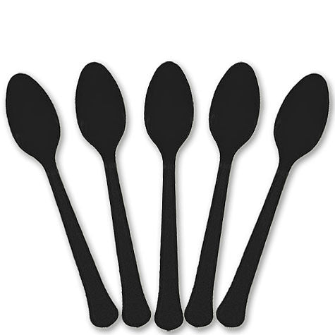 Black Plastic Spoons | 20ct - Zurchers