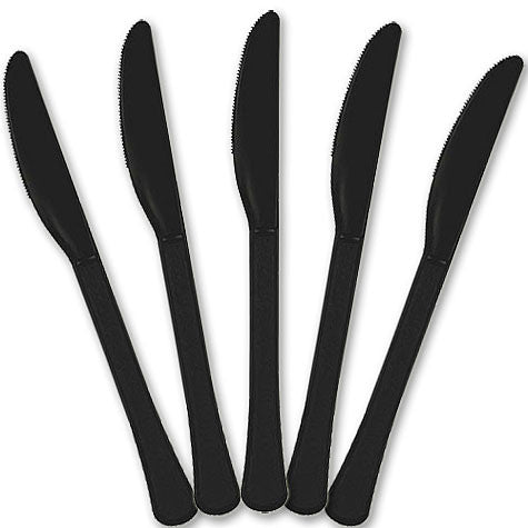 Black Plastic Knives | 20ct - Zurchers