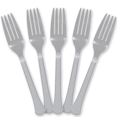 Silver Plastic Forks | 20ct - Zurchers