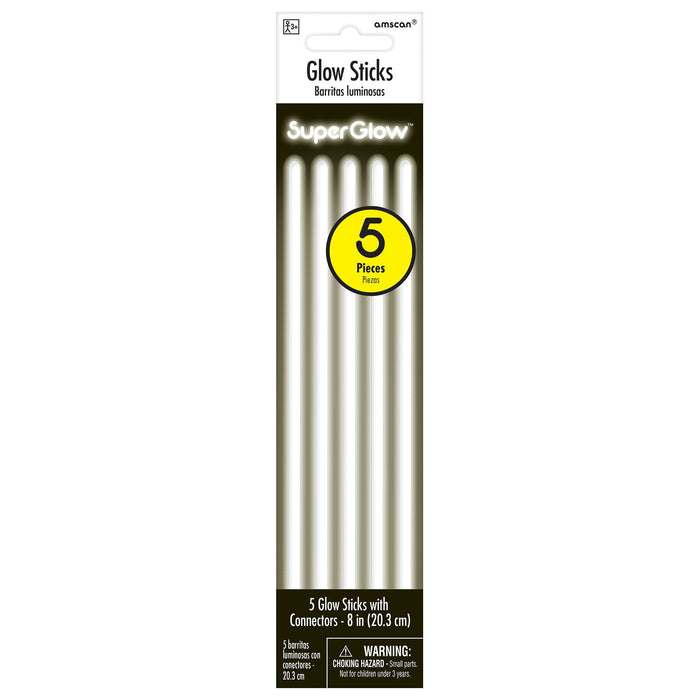 White Glow Sticks 8" | 5ct