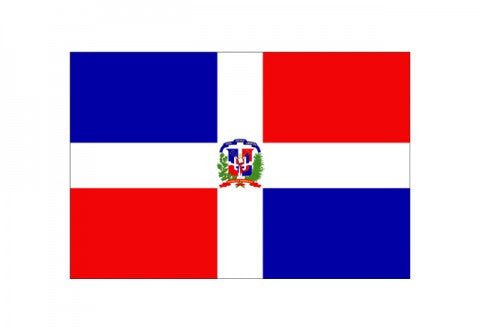 Dominican Replublic Flag with Stick | 4" x 6"