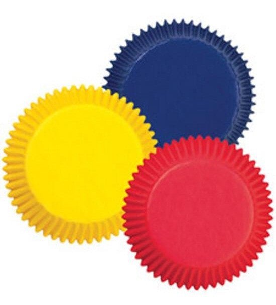 Assorted Primary Colors Baking Cups | 75ct - Zurchers