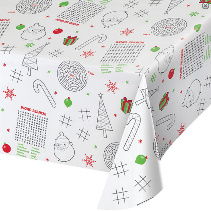 Christmas Paper Activity Tablecover 54 x 88 | 1ct