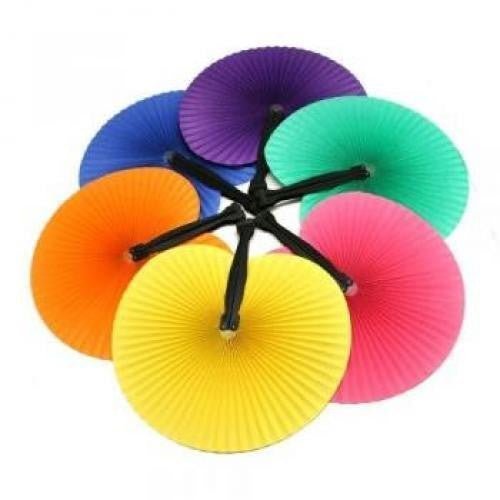 Solid Color Paper Fans | 12ct - Zurchers