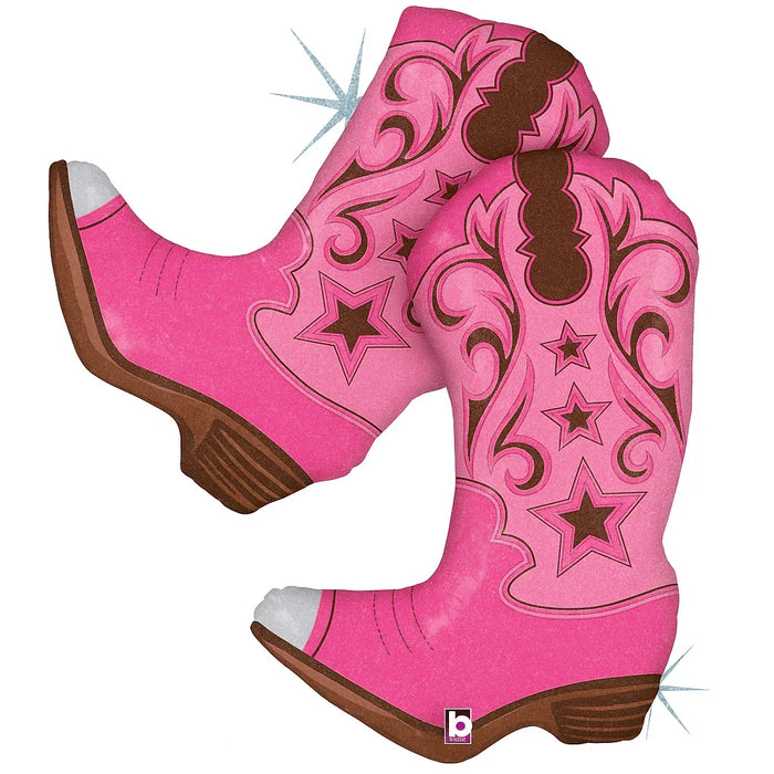 Pink Dancing Boots Supershape Mylar 36" | 1ct - Zurchers