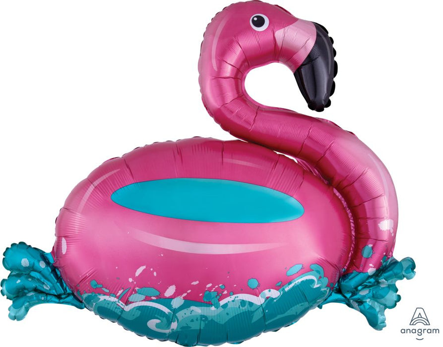 Floating Flamingo Supershape Balloon, 30'' | 1 ct