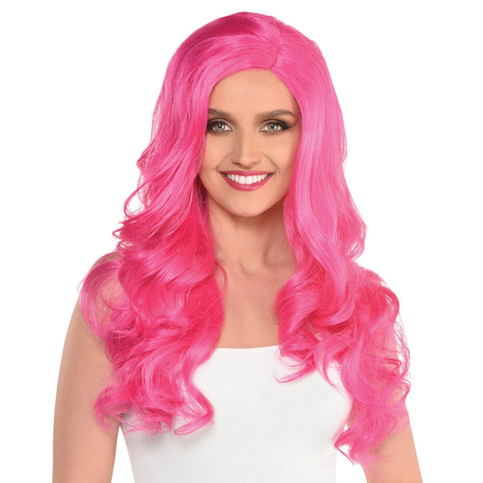Pink Long Glam Wig | 1ct