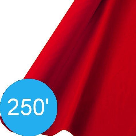 Apple Red 250' Plastic Table Roll | 1ct - Zurchers