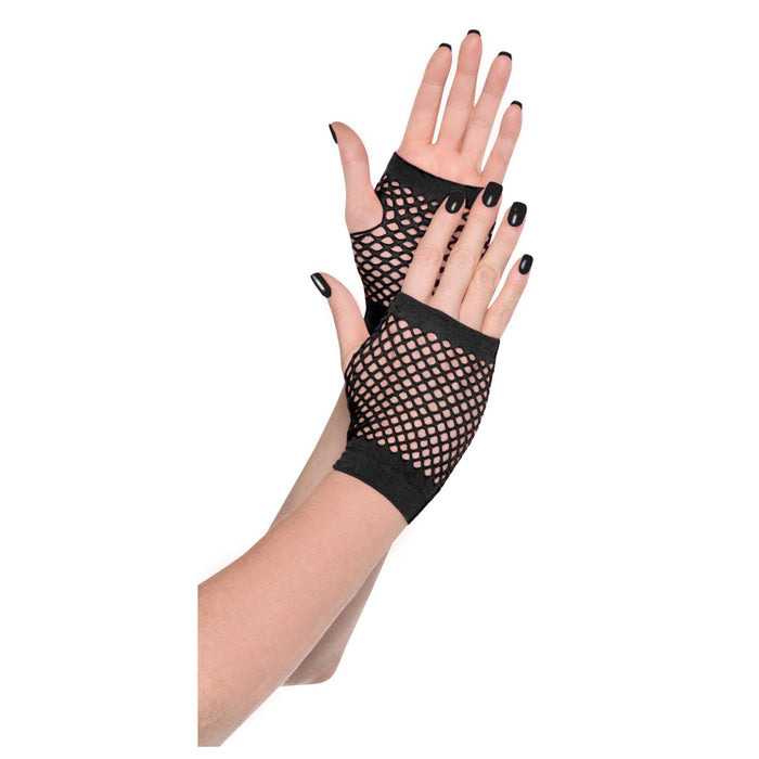 Black Short Fishnet Gloves | 1pr