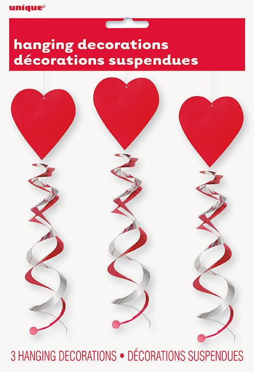 Valentine's Hanging Decorations | 3ct